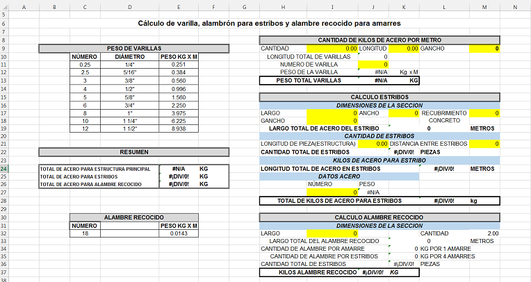 Cálculo De Varilla, Estribos Y Alambre - Ingeniero Daniel RG